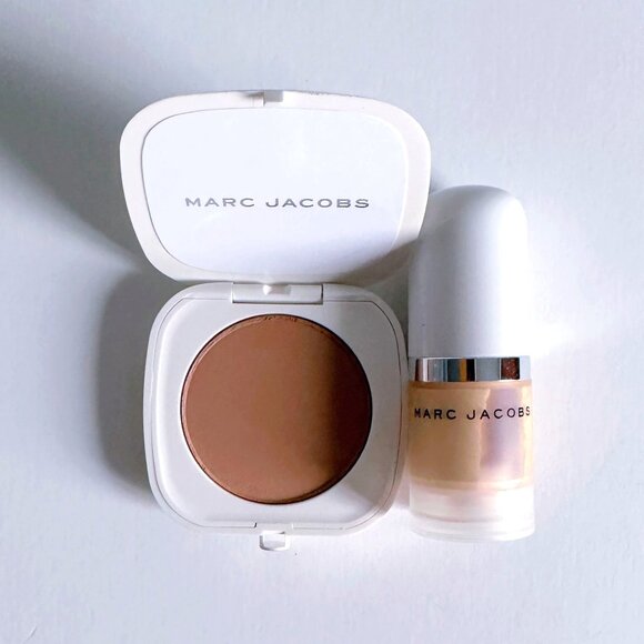 MARC JACOBS Tan-Tastic O!Mega Bronzer and Dew Drops Coconut Gel Highlighter NWT - Picture 1 of 6